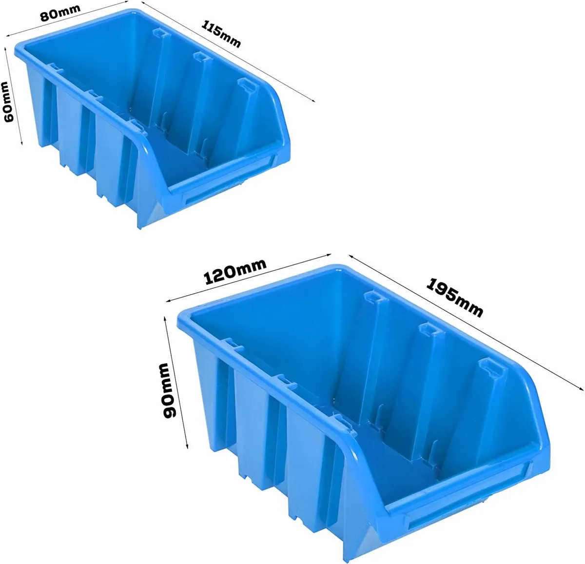 46 Stacking Boxes, Wall Shelf, Plastic, 231.6 x 78 - Image 4