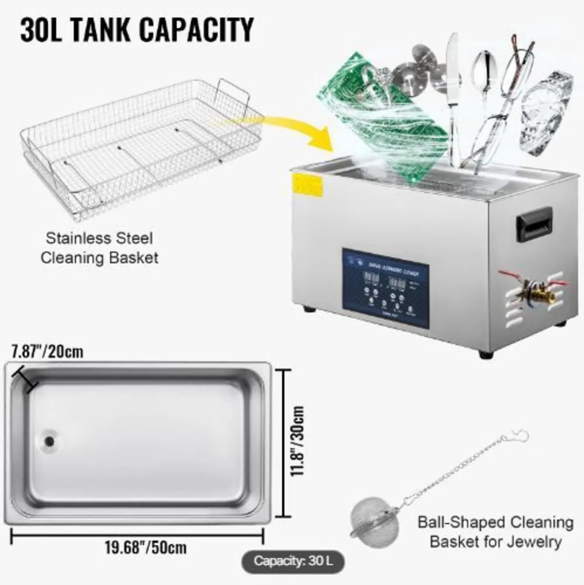 30L Ultrasonic Cleaner Dual Frequency Ultrasonic - Image 2