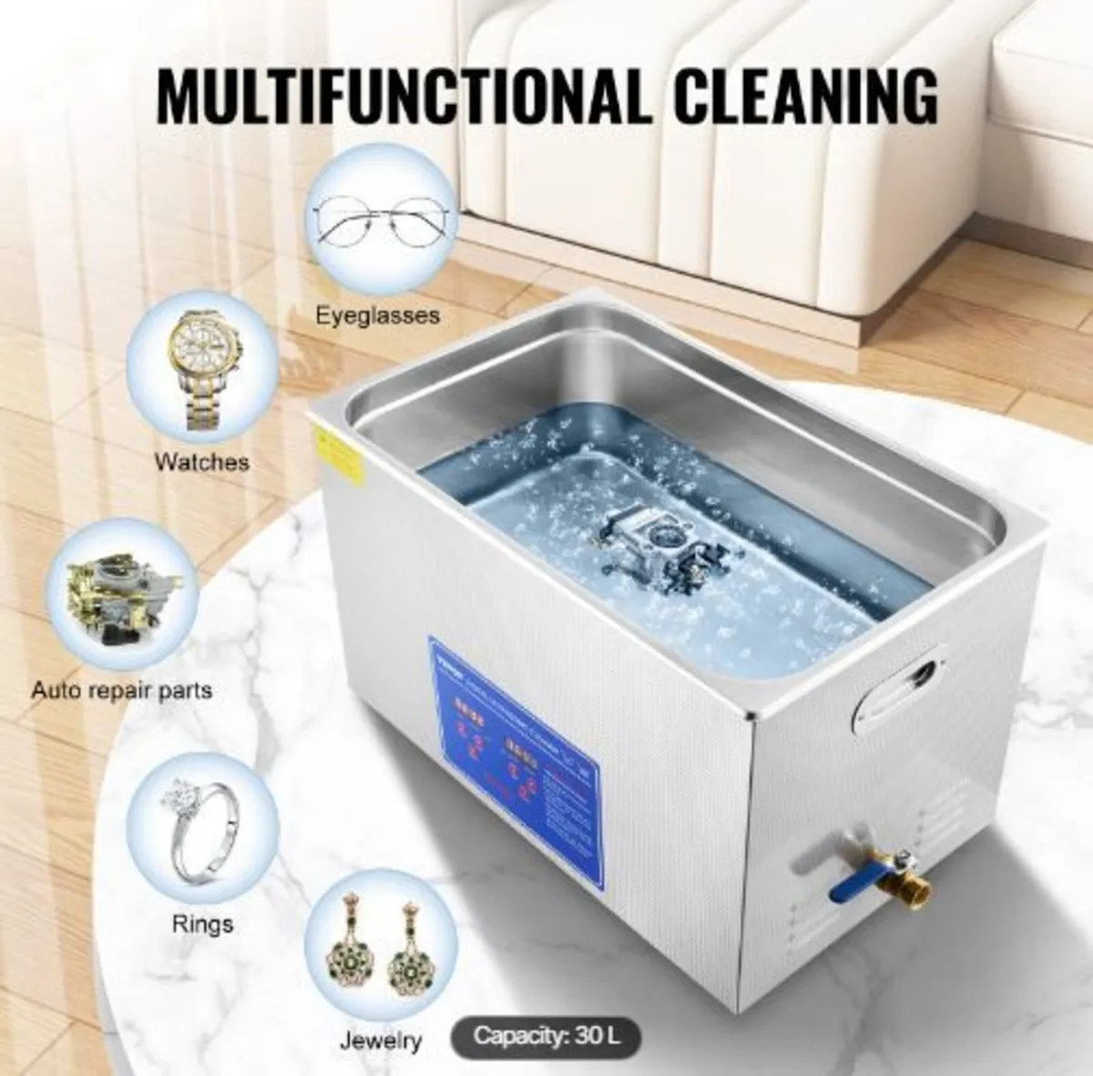 Professional Ultrasonic Cleaner, 30 L - Image 2