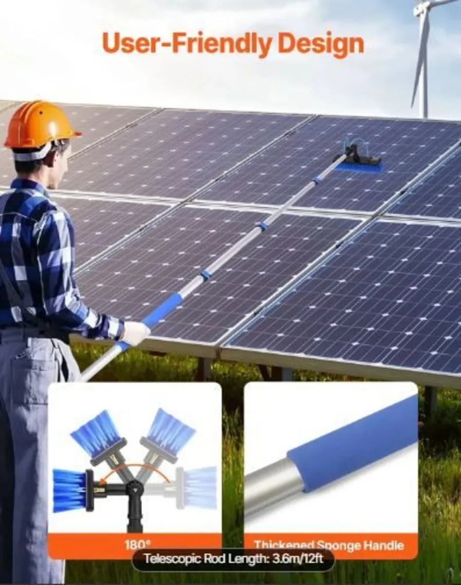 Water Fed Pole Kit, 3.6m Solar Panel Cleaning - Image 2