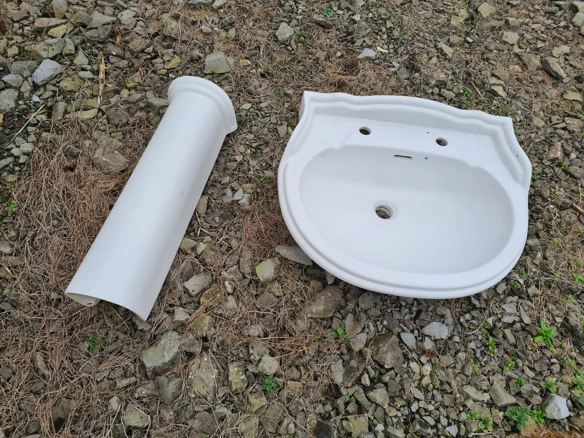 Extra large decorative sink with pedestal and extr