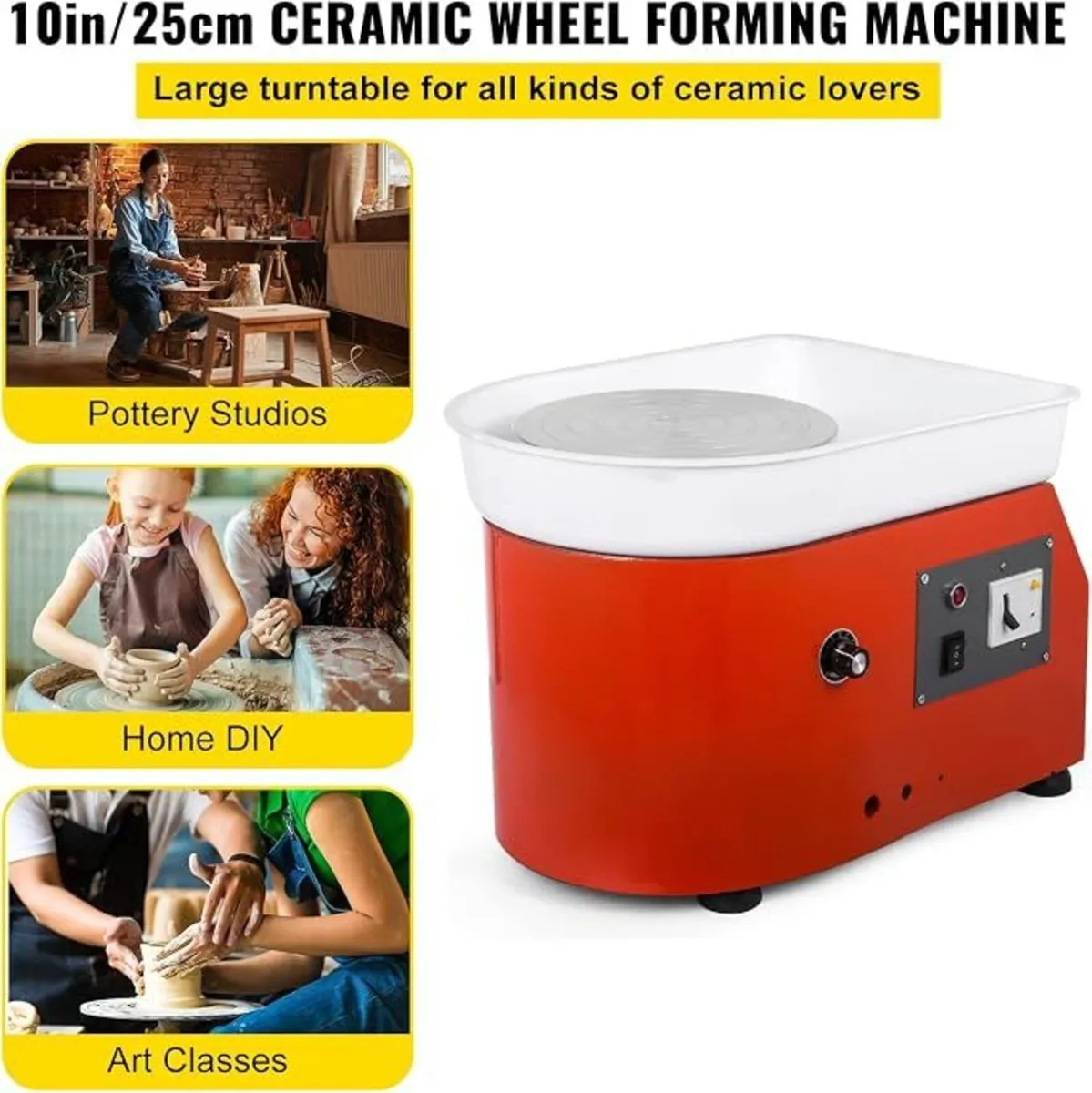 Electric Pottery Wheel 280W 25cm Clay Machine - Image 2