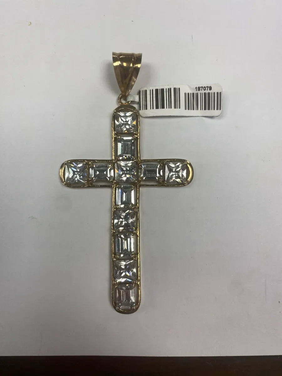 9CT CZ cross - Image 1