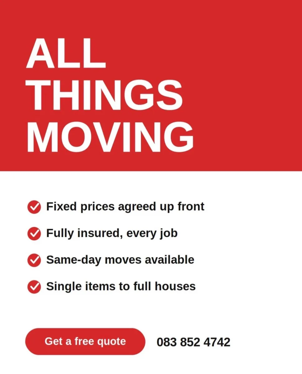 Man & Van Removals | Same Day Delivery from €45 - Image 2