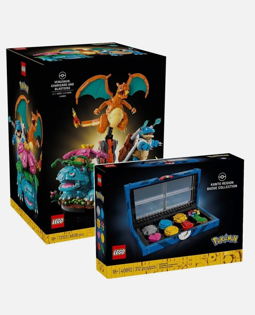 Lego Pokemon 72153 + Kanto Badge Collection 40892