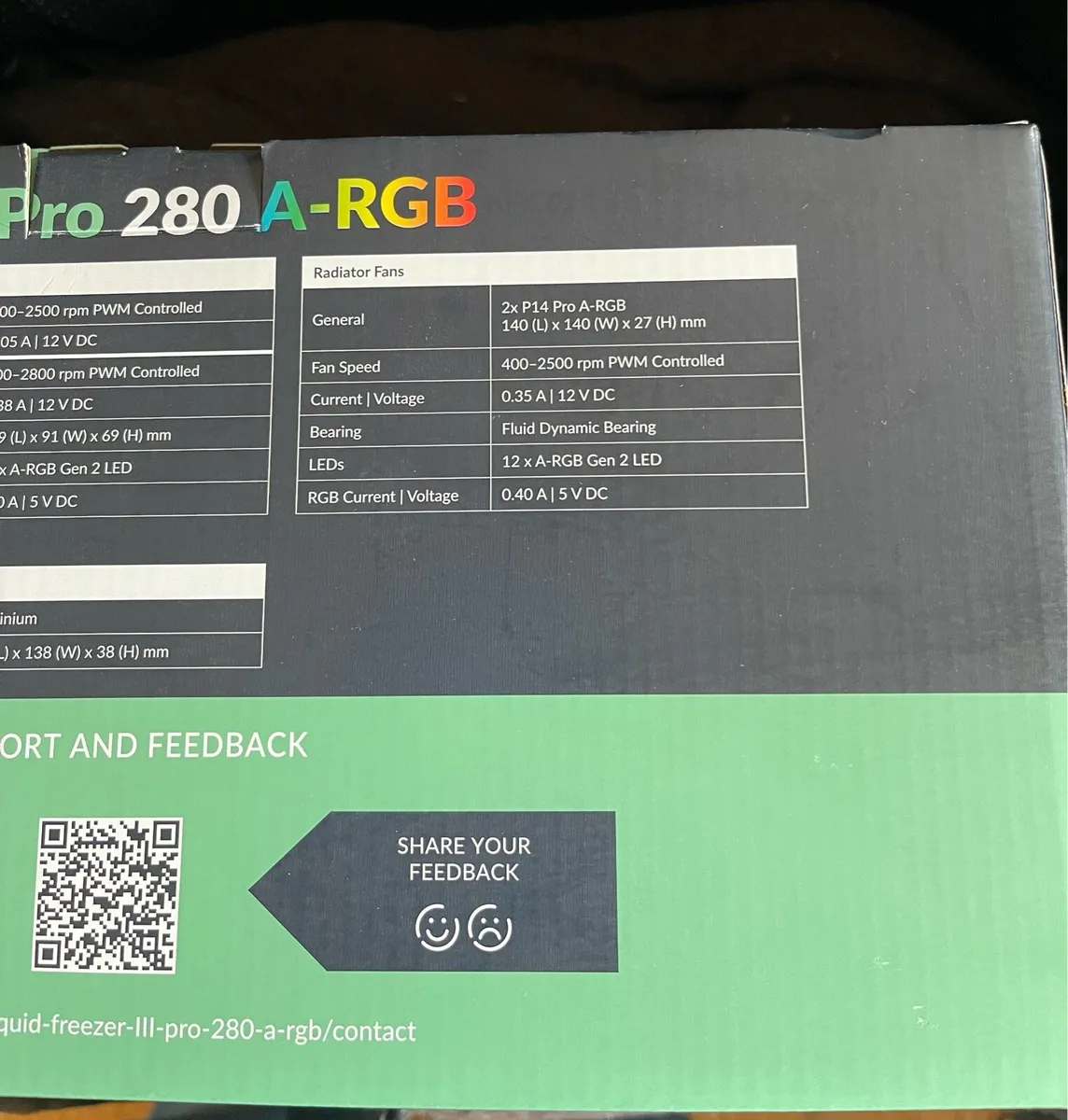 Brand New Arctic Liquid Freezer III Pro 280 A-RGB - Image 3