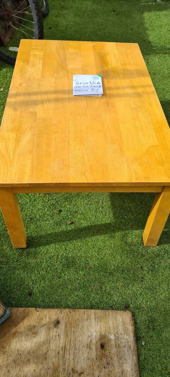 Pine coffee table 50cm x 100cm x 40cm - Image 2