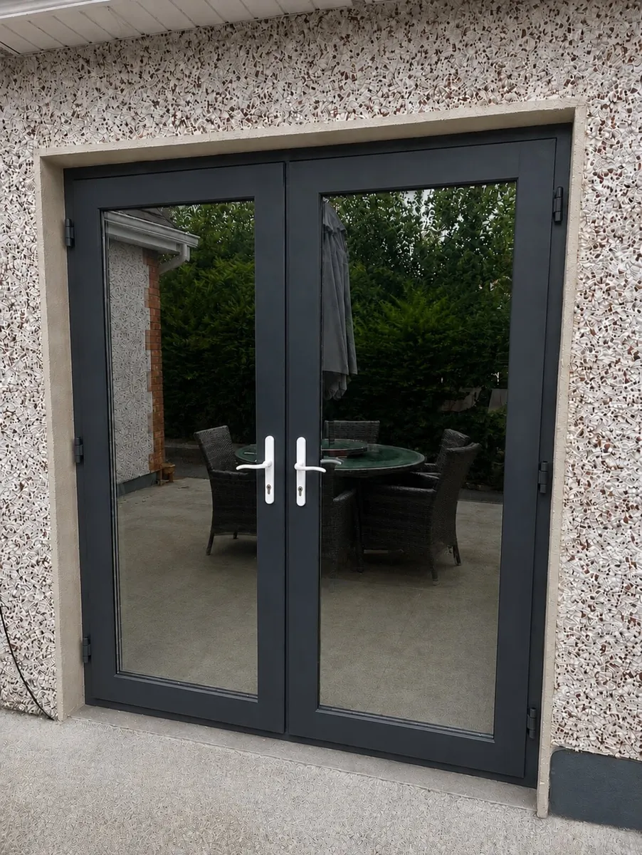 UPVC Anthracite Grey French Patio Double Door