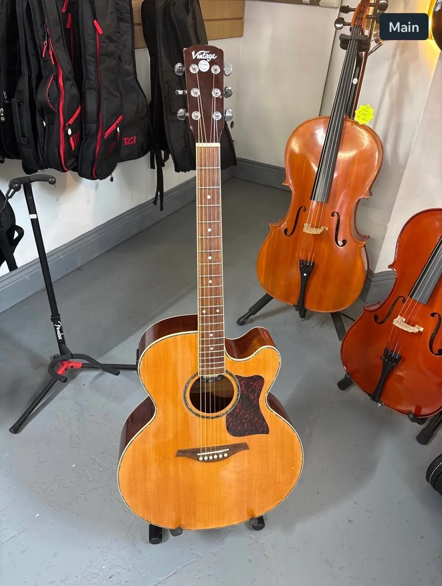 Vintage Jumbo SH semi acoustic guitar