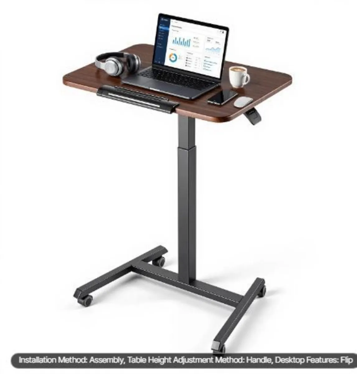 Standing Desk, Adjustable Height Mobile Stand - Image 4