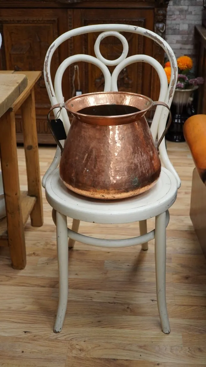 Vintage Hammered Copper Planter / Jardiniere - Image 1
