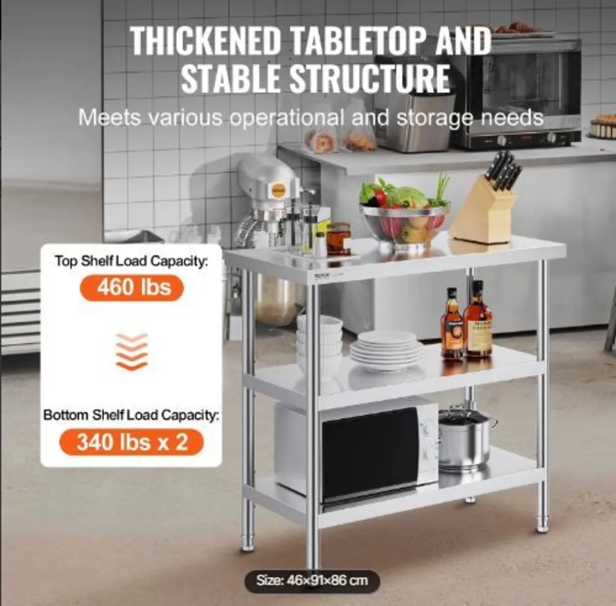 Stainless Steel Food Prep Table - Image 3