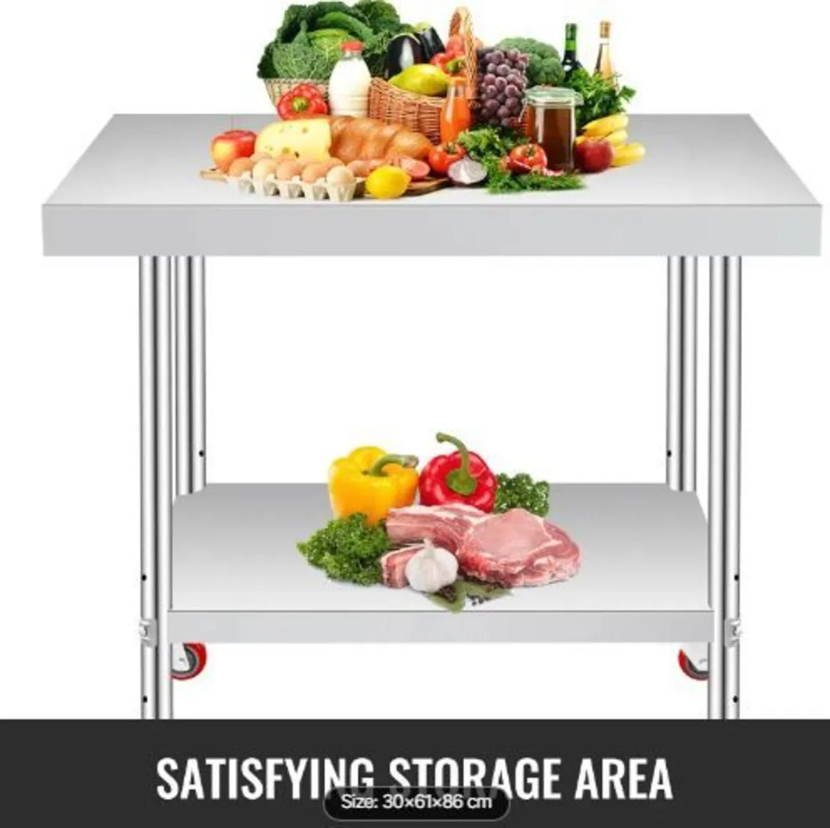 Stainless Steel Work Table 12 x 24 x 34 Inch - Image 1