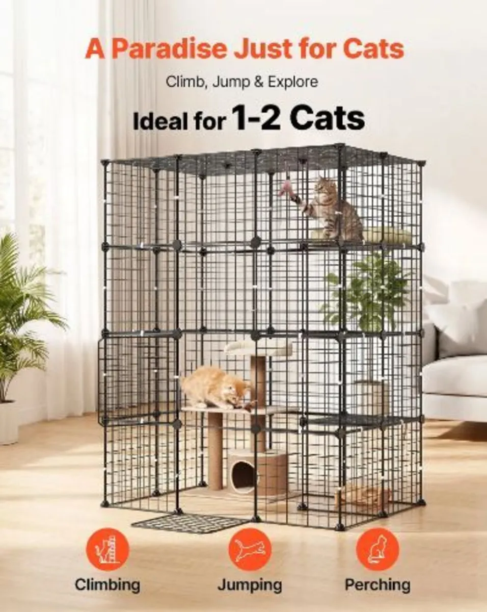 Cat Cage 4-Tier 104.1x71.1x139.7 cm - Image 2