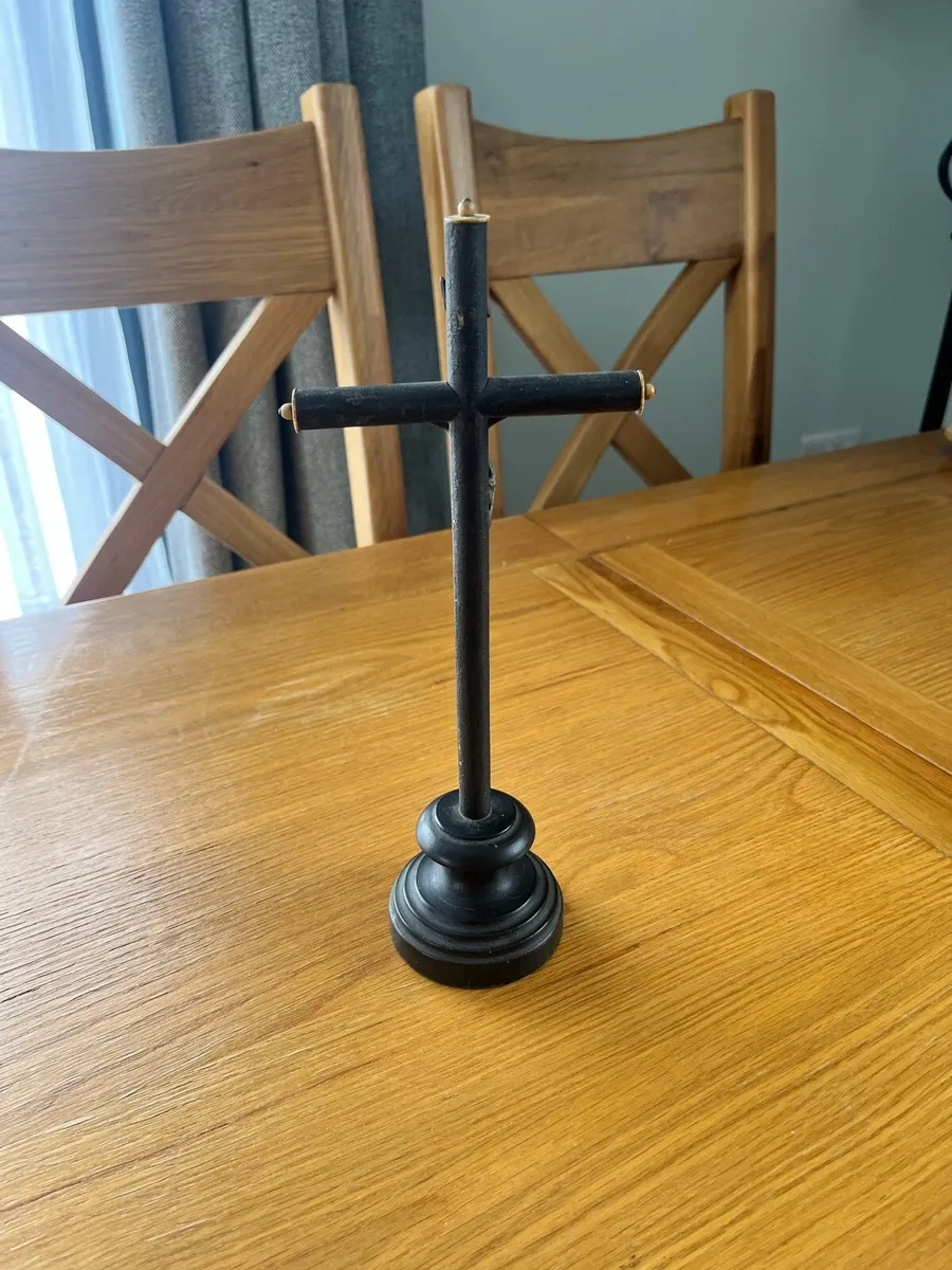 Antique Ebonised Crucifix - Image 2