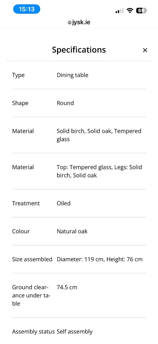 Glass top dining table - Image 2