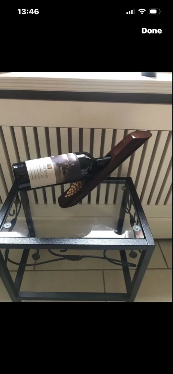 Wooden Balanced Wine Holder - Image 1