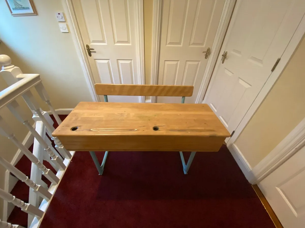 Beautiful antique fully restored school desk - Image 4