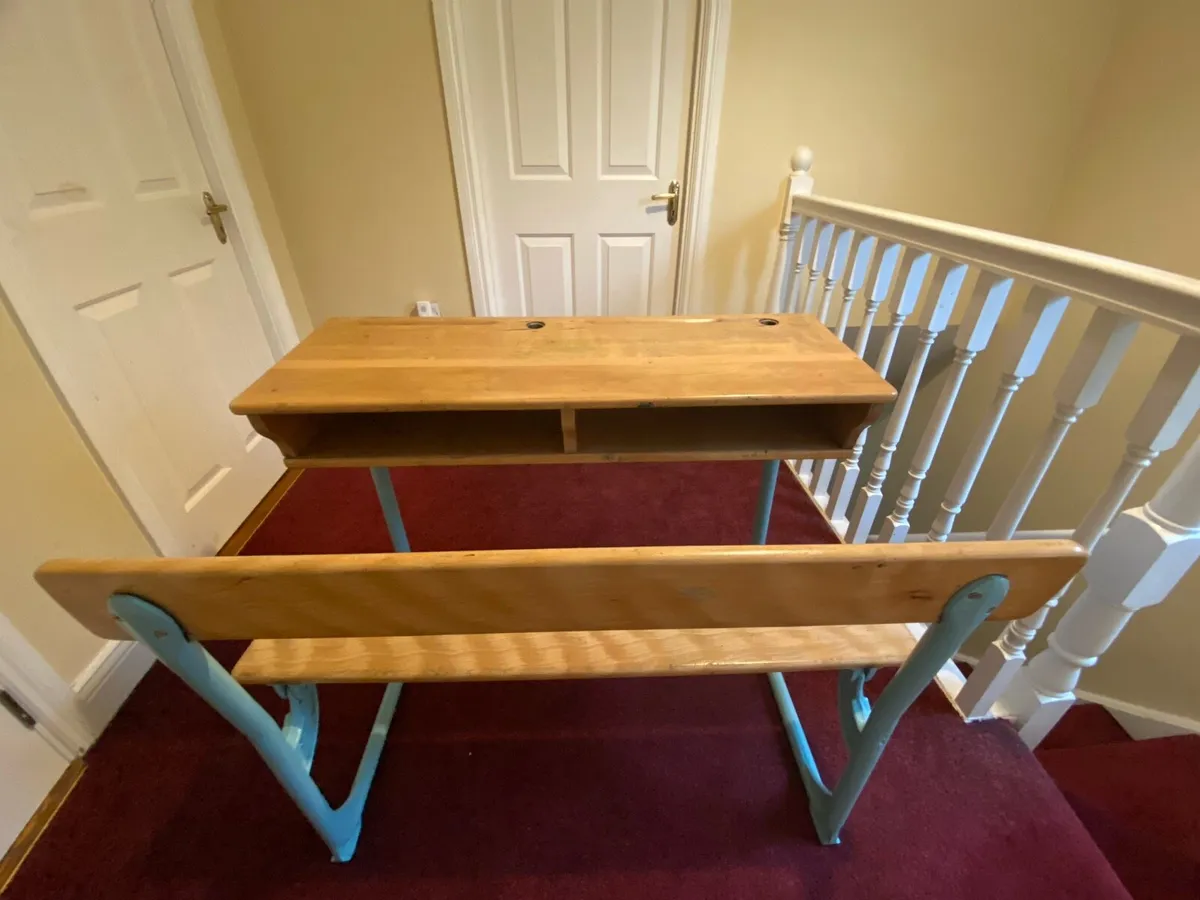 Beautiful antique fully restored school desk - Image 1