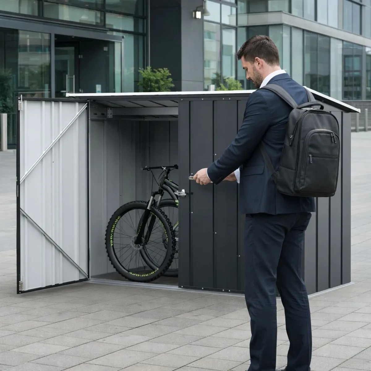 2🚴‍♂ 🔒 6×3 Steel Bicycle Store – Secure Storage - Image 2