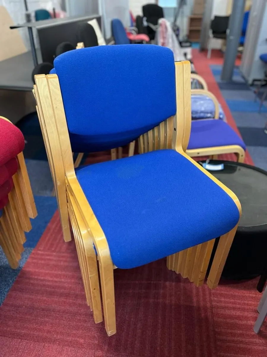 CLEARANCE WOOD FRAMED MEETING CHAIRS - £60.00+VAT - Image 3