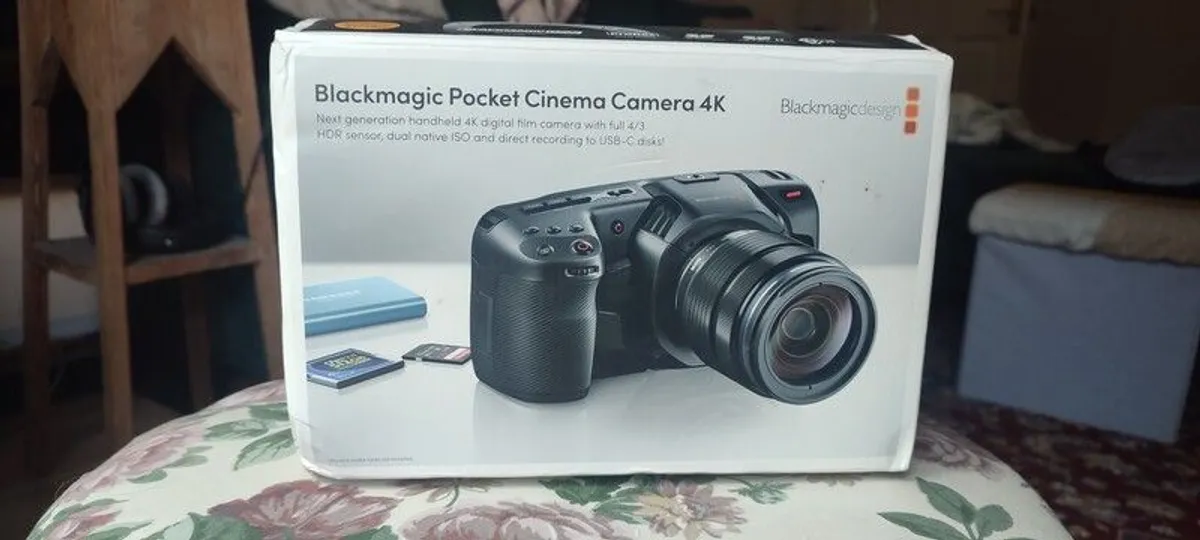 Blackmagic Pocket Cinema Camera 4k (BMPCC4K) + Lumix GX  12-35mm Lens - Image 1