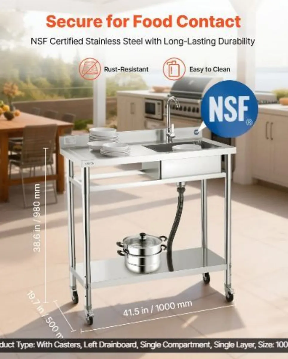 Stainless Steel Utility Sink - Image 3