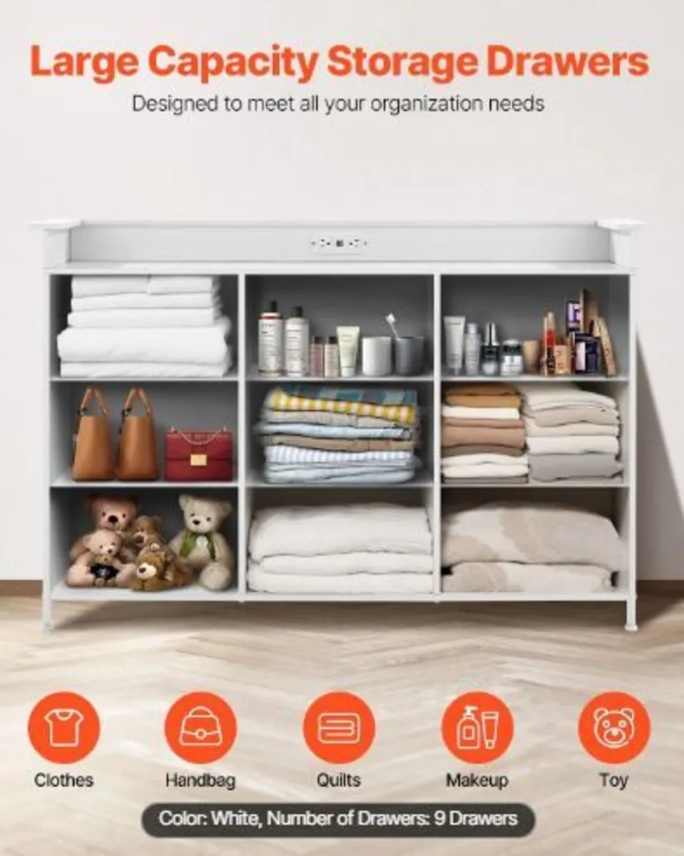 9 Drawer Dresser, Tall Drawer Dresser - Image 2