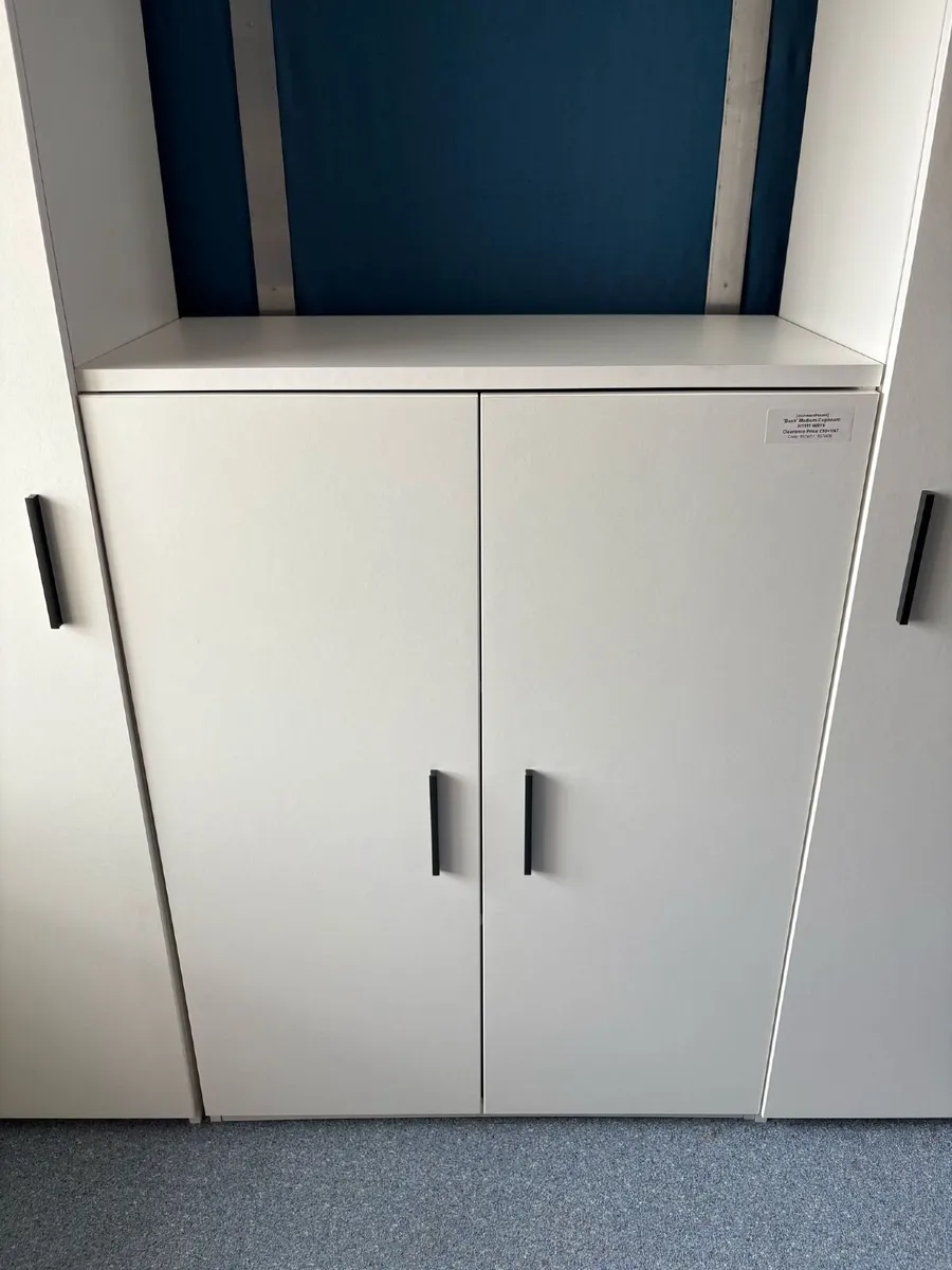 'Bush' Medium White Cupboard - £90 + VAT - Image 1