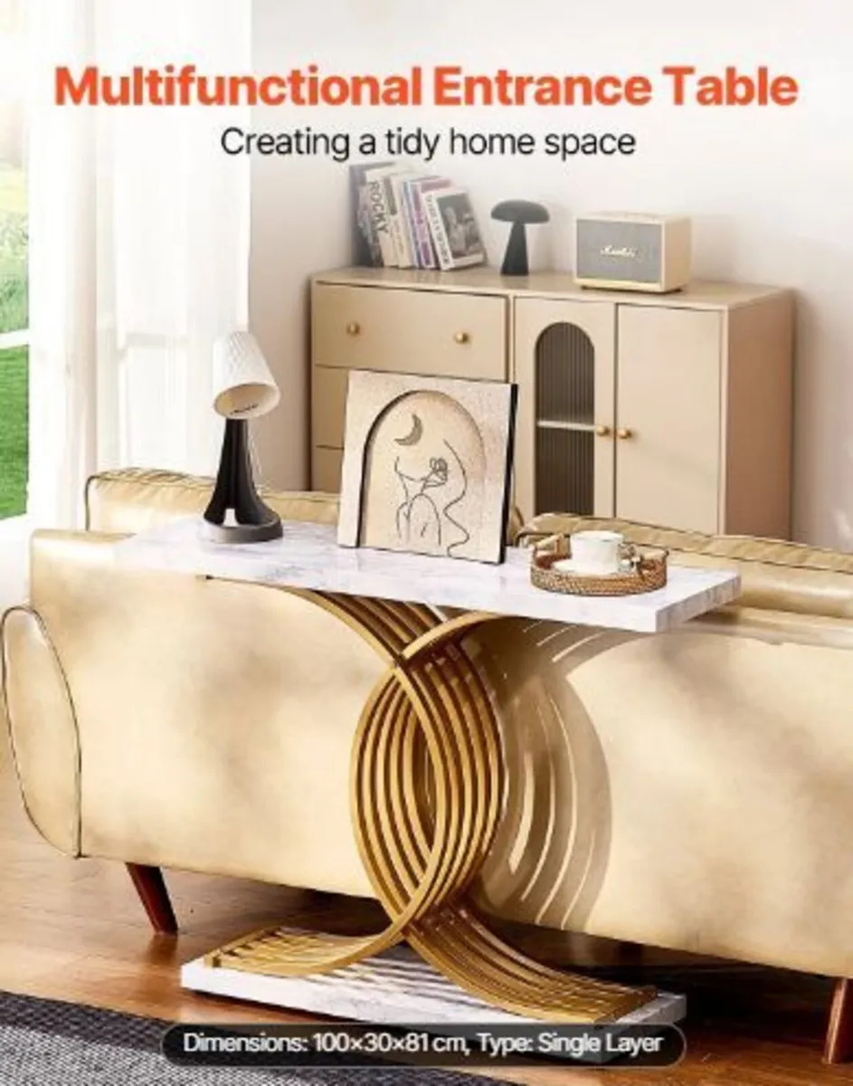 Narrow Console Sofa Table, 39.4 inches - Image 2