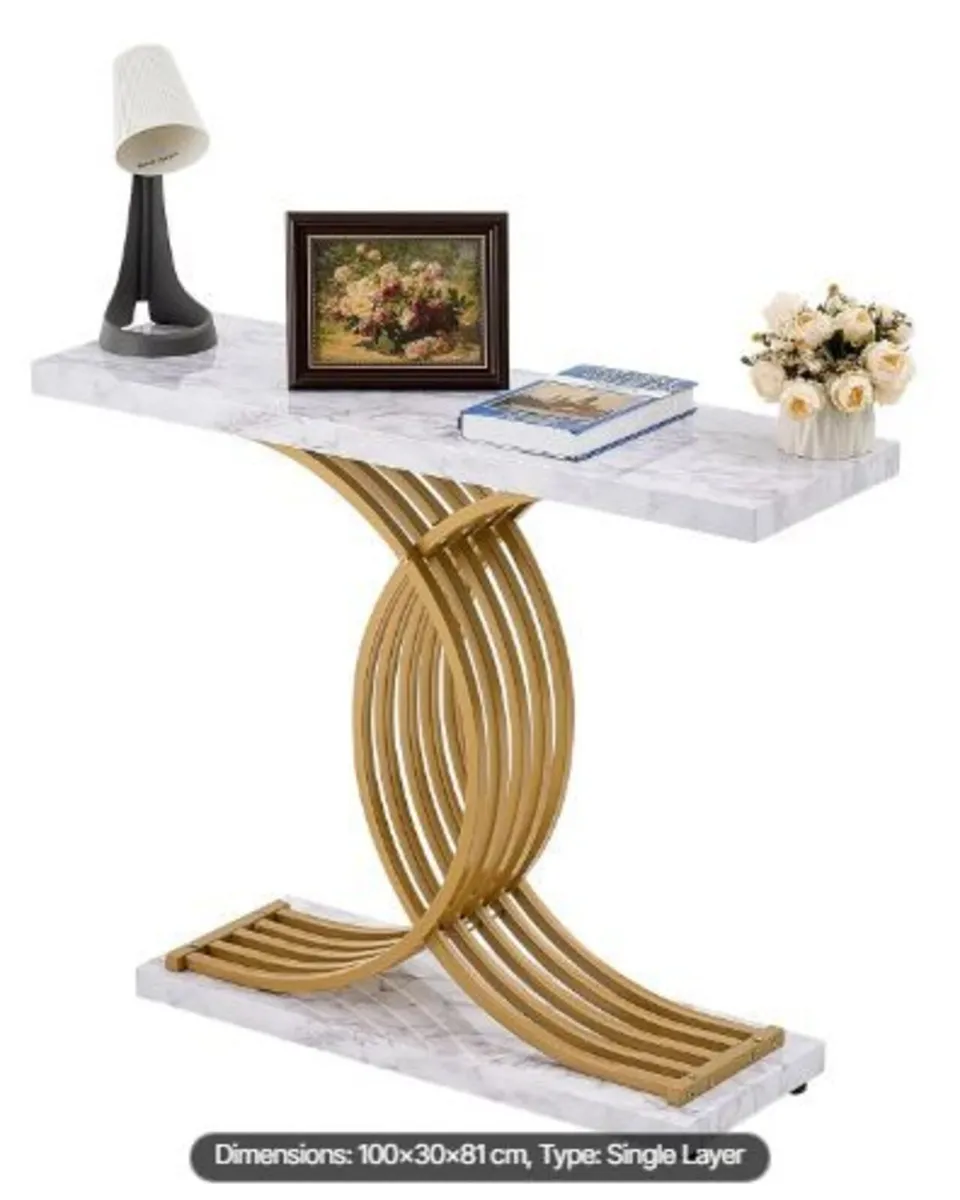 Narrow Console Sofa Table, 39.4 inches - Image 3