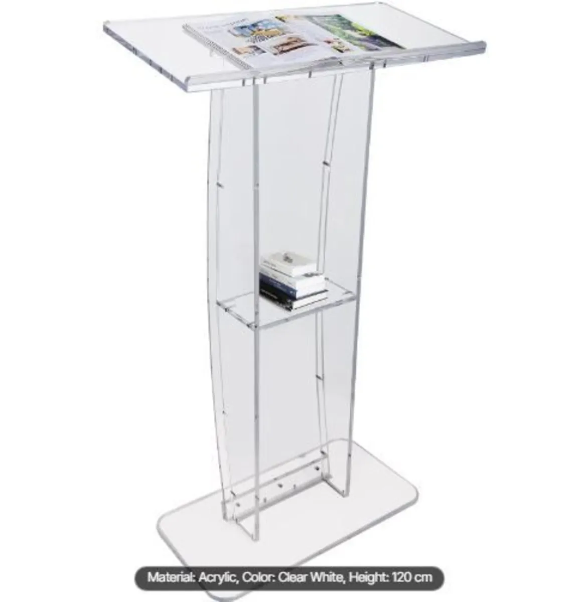 Acrylic Podium, 119 cm Tall - Image 1