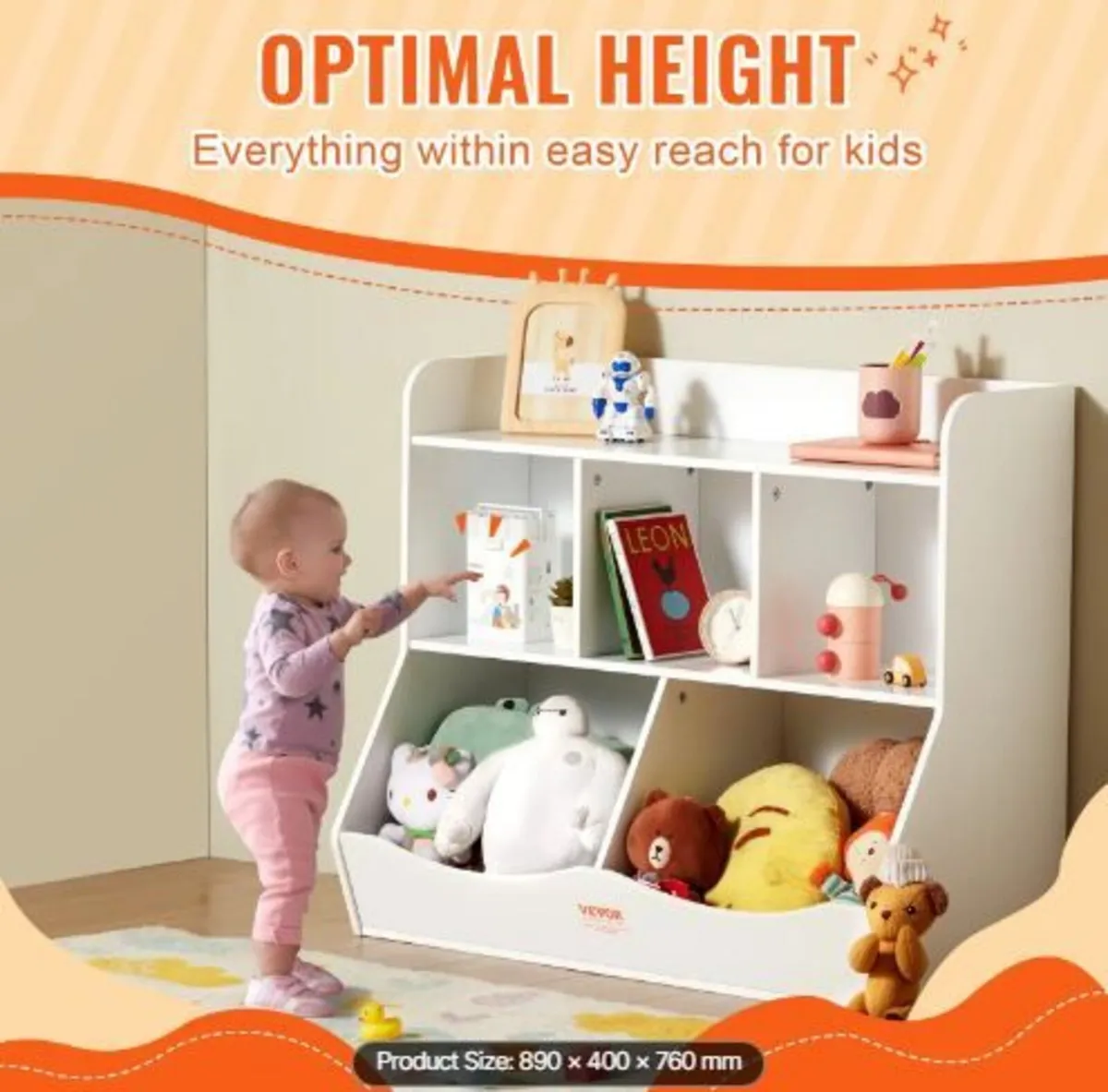 Wood Kid Storage Cubby, Toy Storage - Image 2