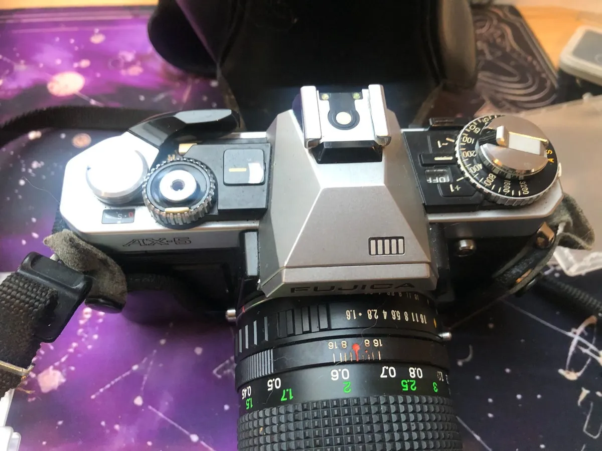 Fujica SLR AX5 Film camera, case, lenses, extras - Image 2