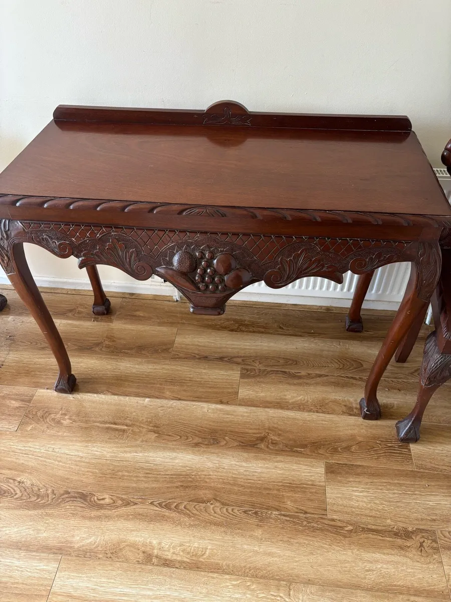 Mahogany Table and Chair - Image 4
