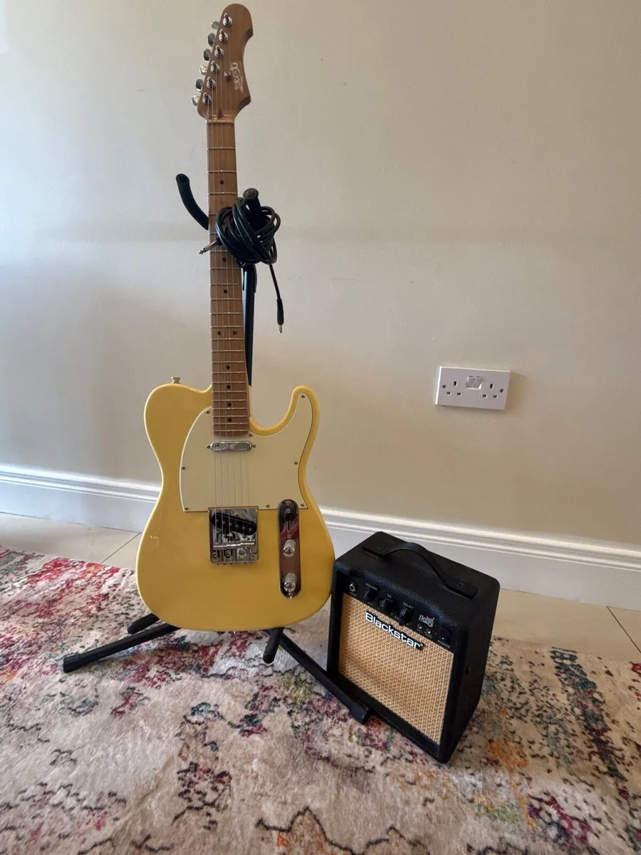 Blonde Telecaster Electric Guitar and 10W Amp - Image 2