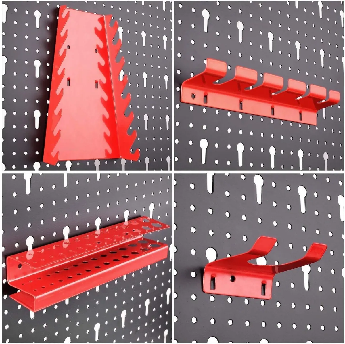 25pcs Metal Perforated Wall Mounted Tool Storage - Image 3