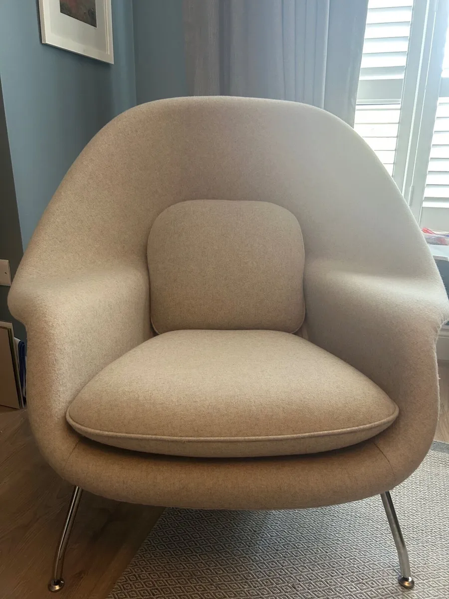 Handcrafted Womb Chair & Ottoman – Premium Wool - Image 4