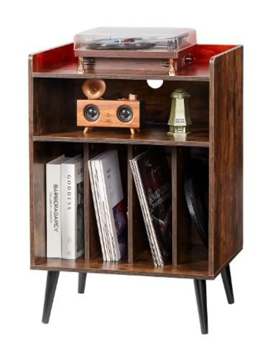 Record Player Stand with LED Light - Image 3