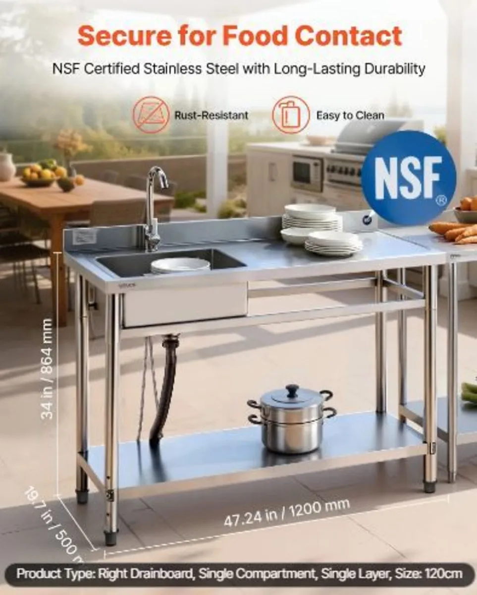 Stainless Steel Utility Sink - Image 2
