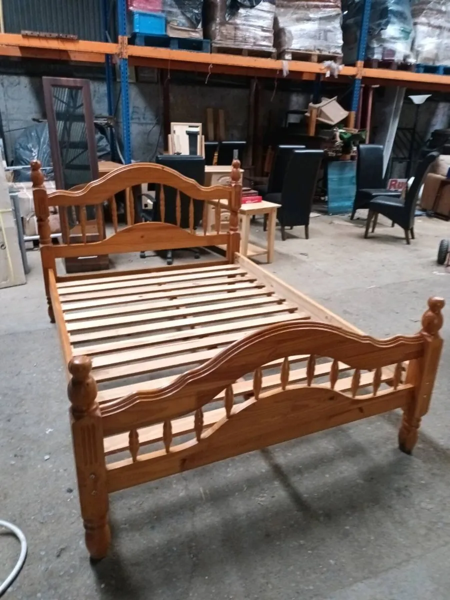 Pine Double Bed - Image 1