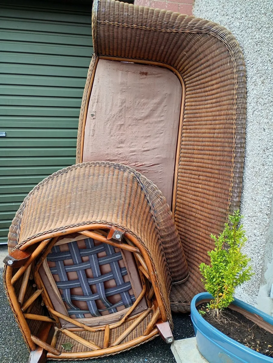3-seater rattan sofa and large armchair. Ducal. - Image 2