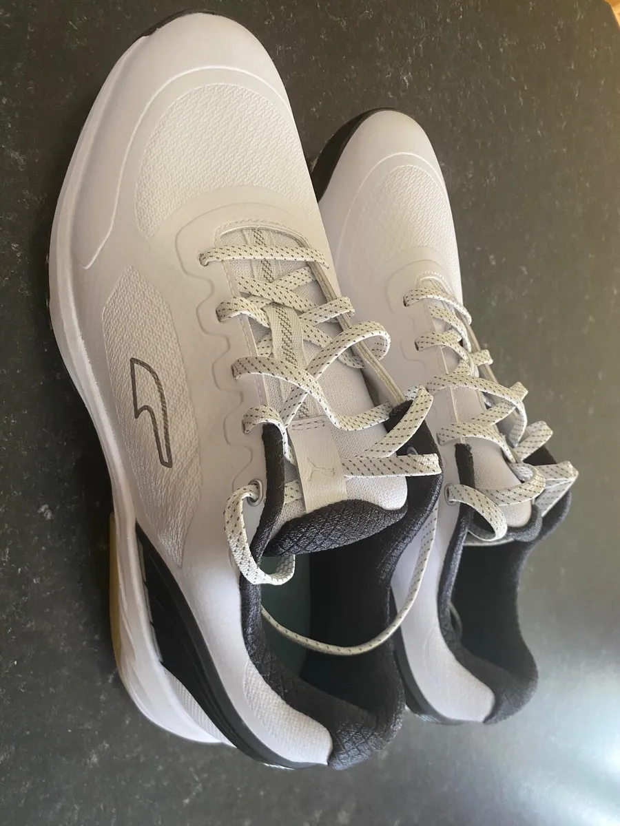 PUMA Golf Shoes – White/Black - Image 3