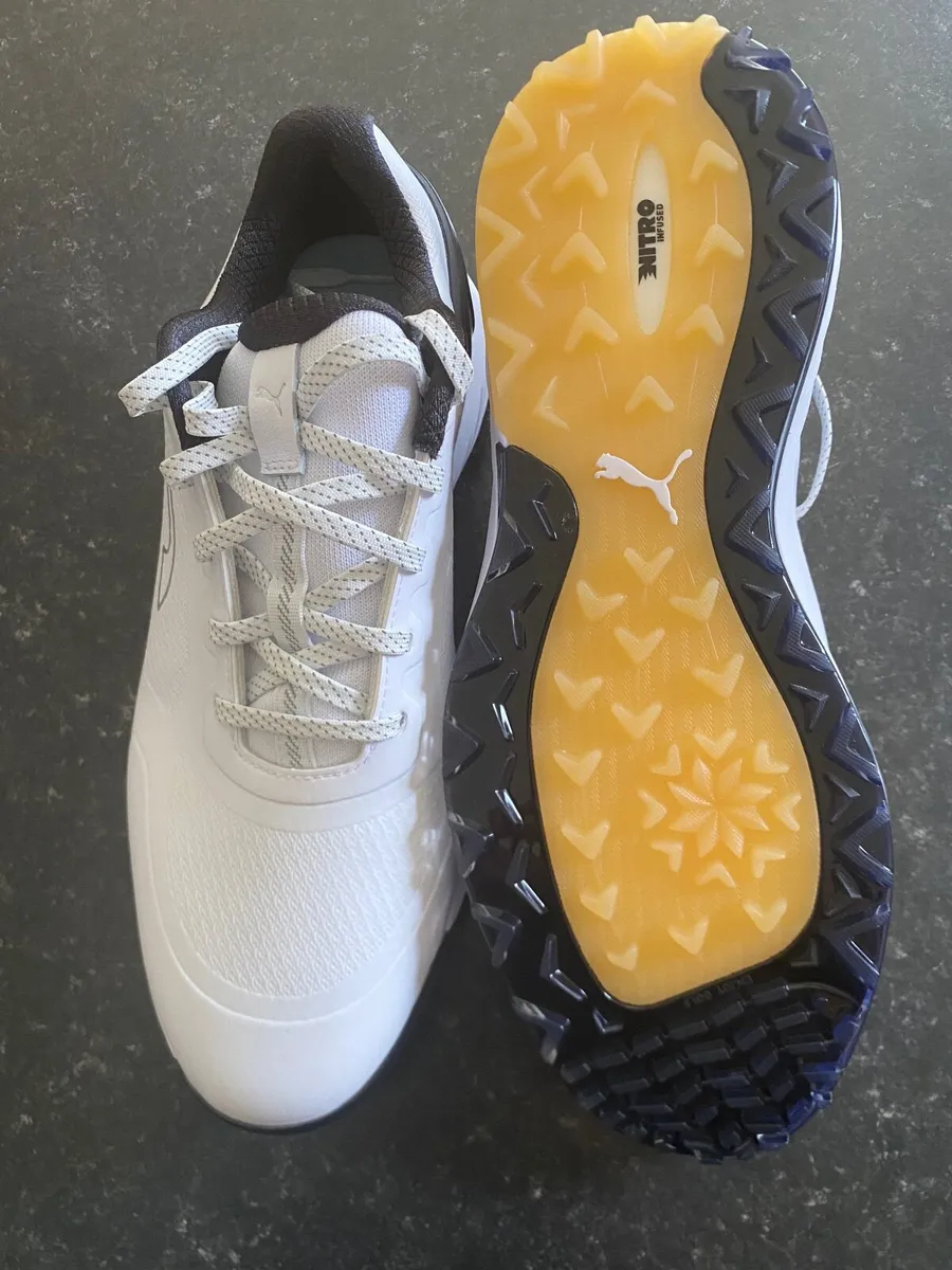 PUMA Golf Shoes – White/Black - Image 4