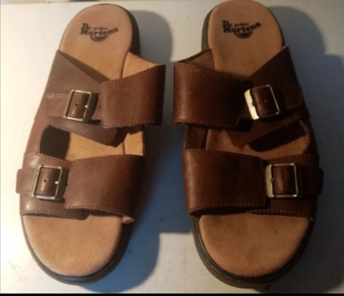 Dr Martens Josef Mens Brown Sandals Flip Flops - Image 1