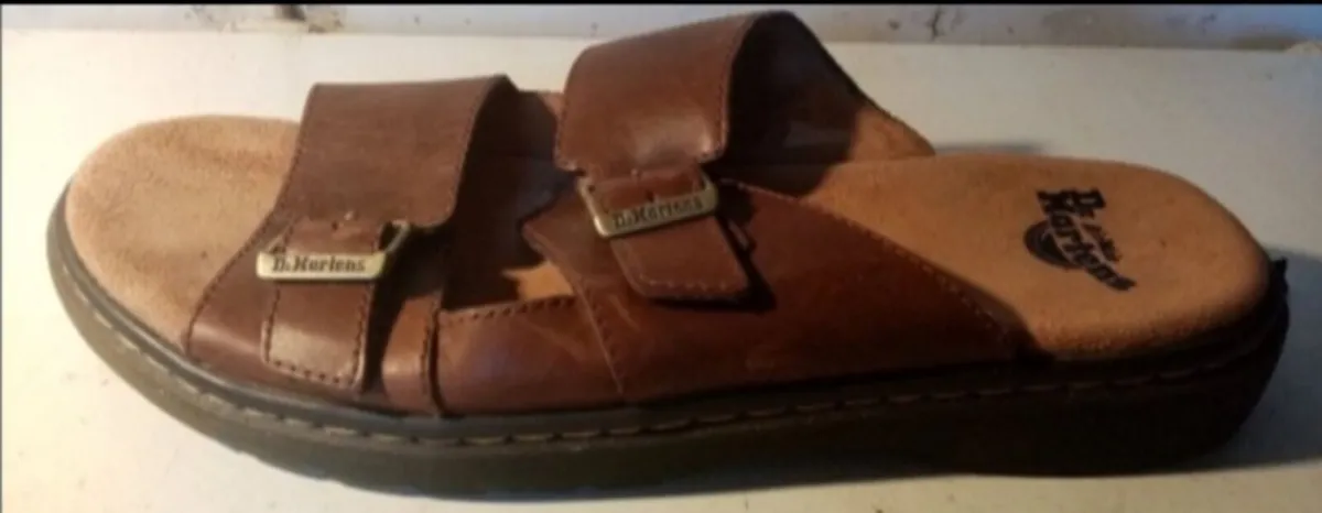 Dr Martens Josef Mens Brown Sandals Flip Flops - Image 2