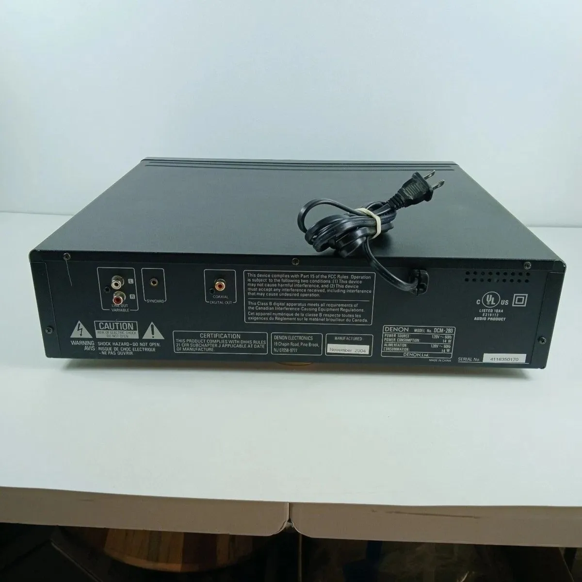 Denon CD Auto Changer DCM-280 5-Compact Disc CD MP - Image 4