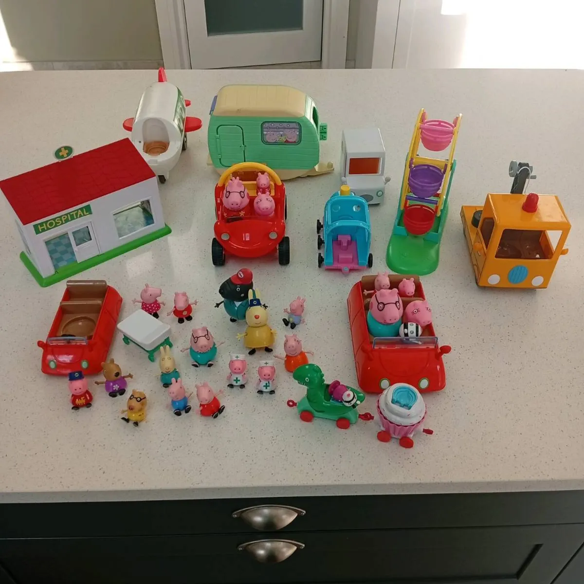 Peppa pig toys and buggy - Image 1