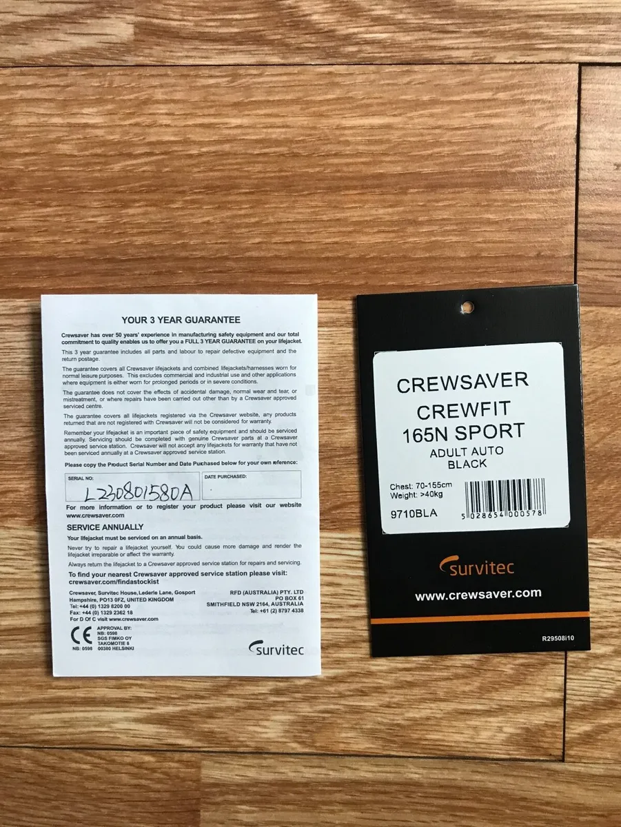 Brand New 165N Crewsaver Lifejacket - Image 4