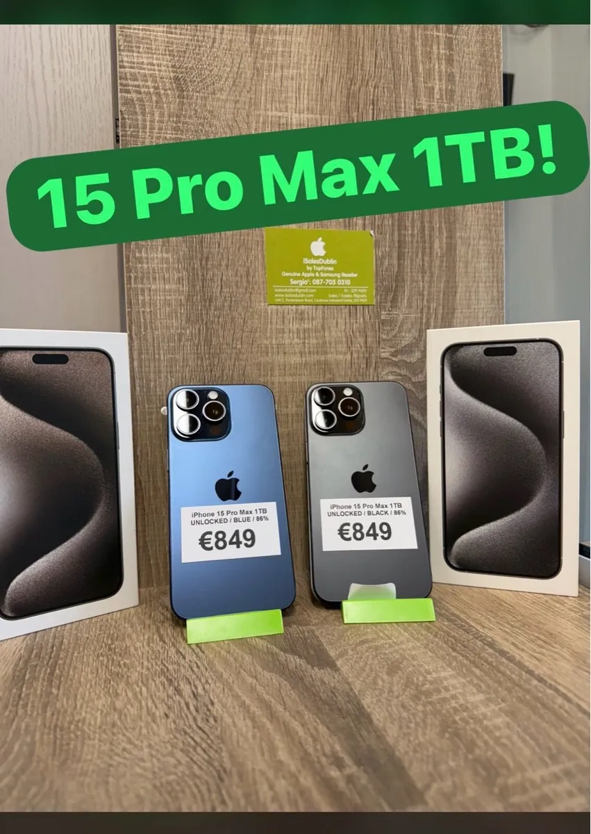 15ProMax 1TB Unlocked! Boxed! Shop Collection D15 - Image 1